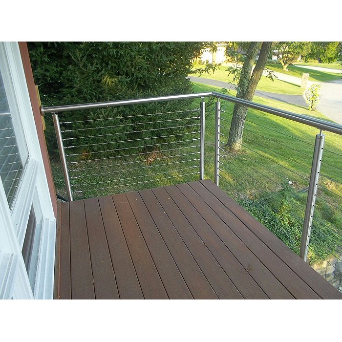 Side Mount Round Stainless Steel Post Cable Railing GRT- CR04 - GRT ...