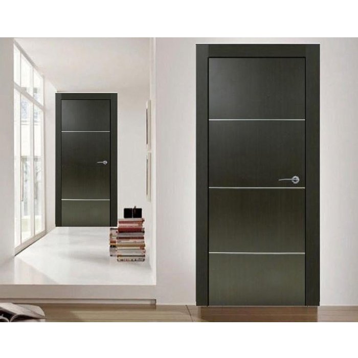 Interior Wood Doors MDF Door with Aluminum Strips GRT- IWD01