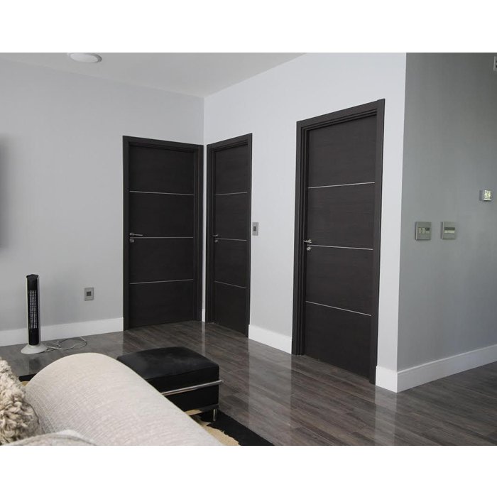 Interior Wood Doors MDF Door with Aluminum Strips GRT- IWD01 - Image 3
