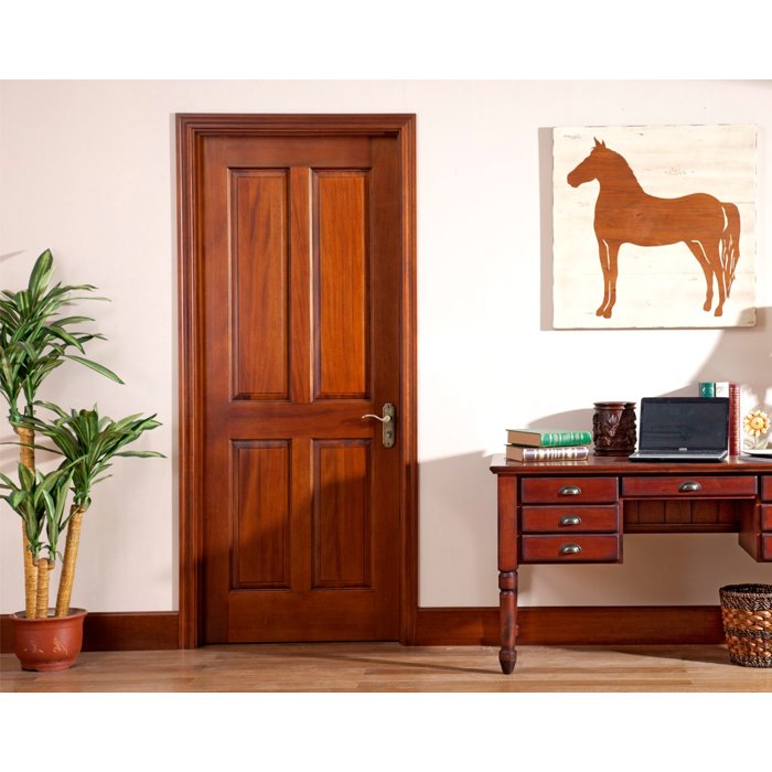 Interior Wood Door Solid Wood Molded Door GRT- IWD06